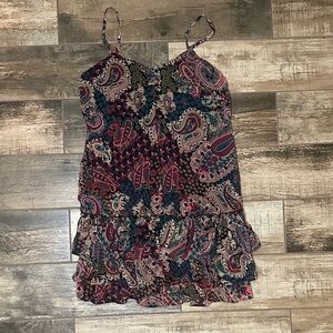 Xhilaration Paisley Mini Dress - Multicolor